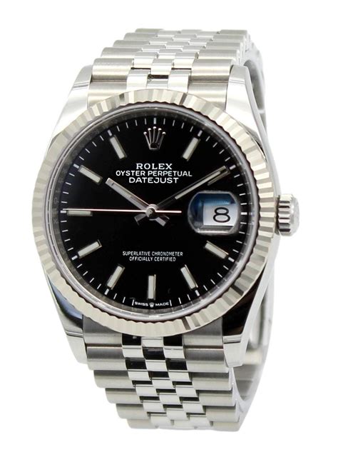 rolex datejust 36 stainless steel watch black index jubilee watch|Rolex Datejust 36 price.